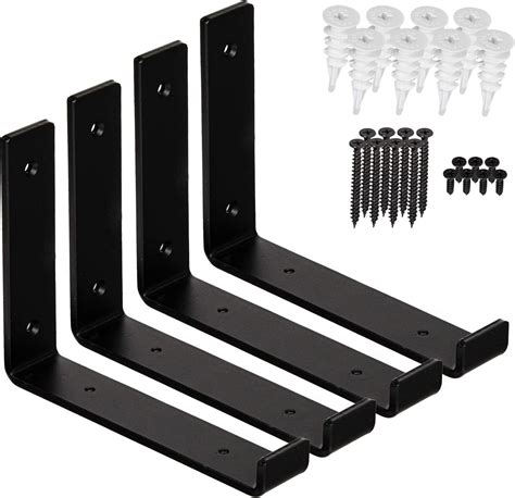 black metal shelf brackets|heavy duty black shelf brackets.